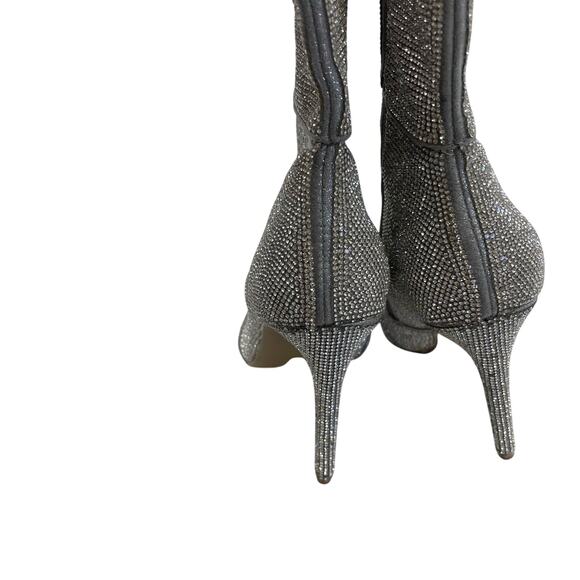 Steve Madden Winona Rhinestone Embellished Stiletto Heel Bootie Womens 8 AS IS - Picture 10 of 13